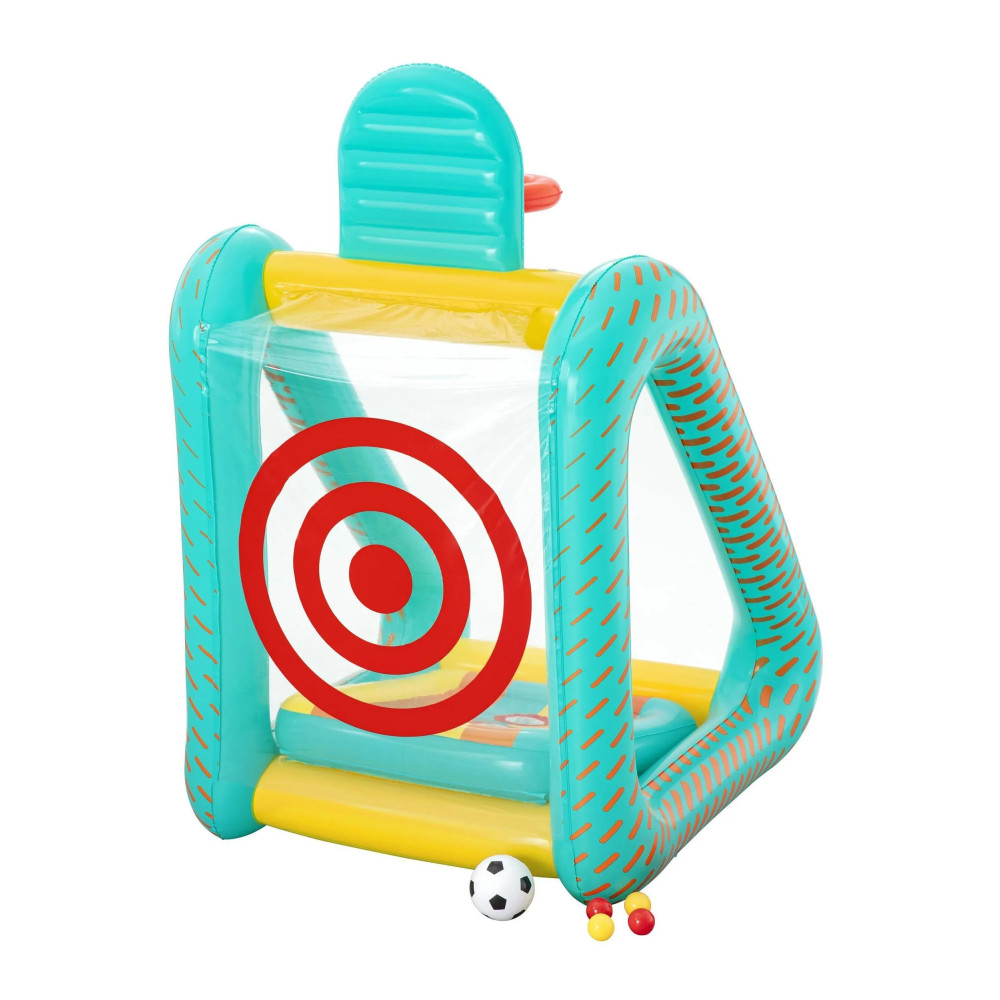 Надувной игровой центр Bestway Volltreffer 127×109×178 см с мячами и насосом, от 5 лет