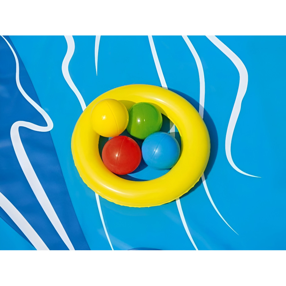 Надувной игровой центр Bestway Lava Lagoon 265×265×104 см, 208 л, с горкой и бассейном, от 2 лет
