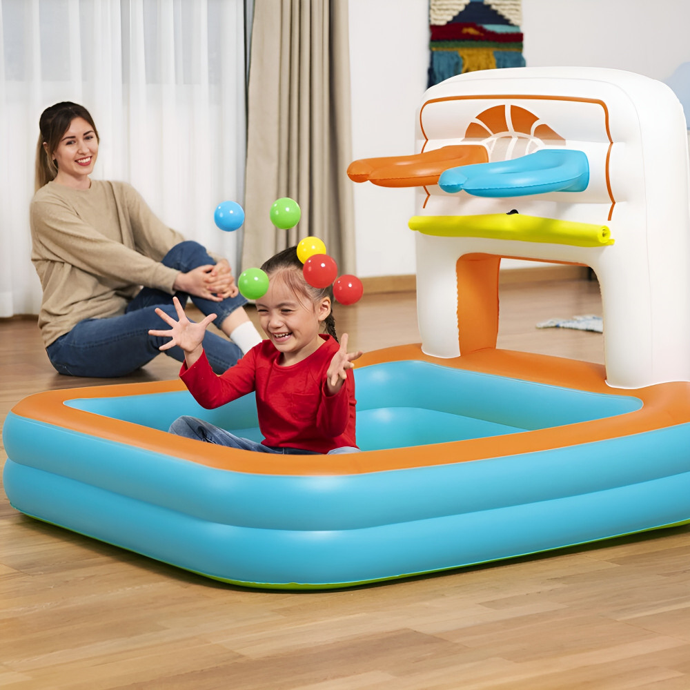 Надувной игровой центр Bestway KICK 'N SWISH 3 в 1, 120×107×84 см, с мячами, от 2 лет