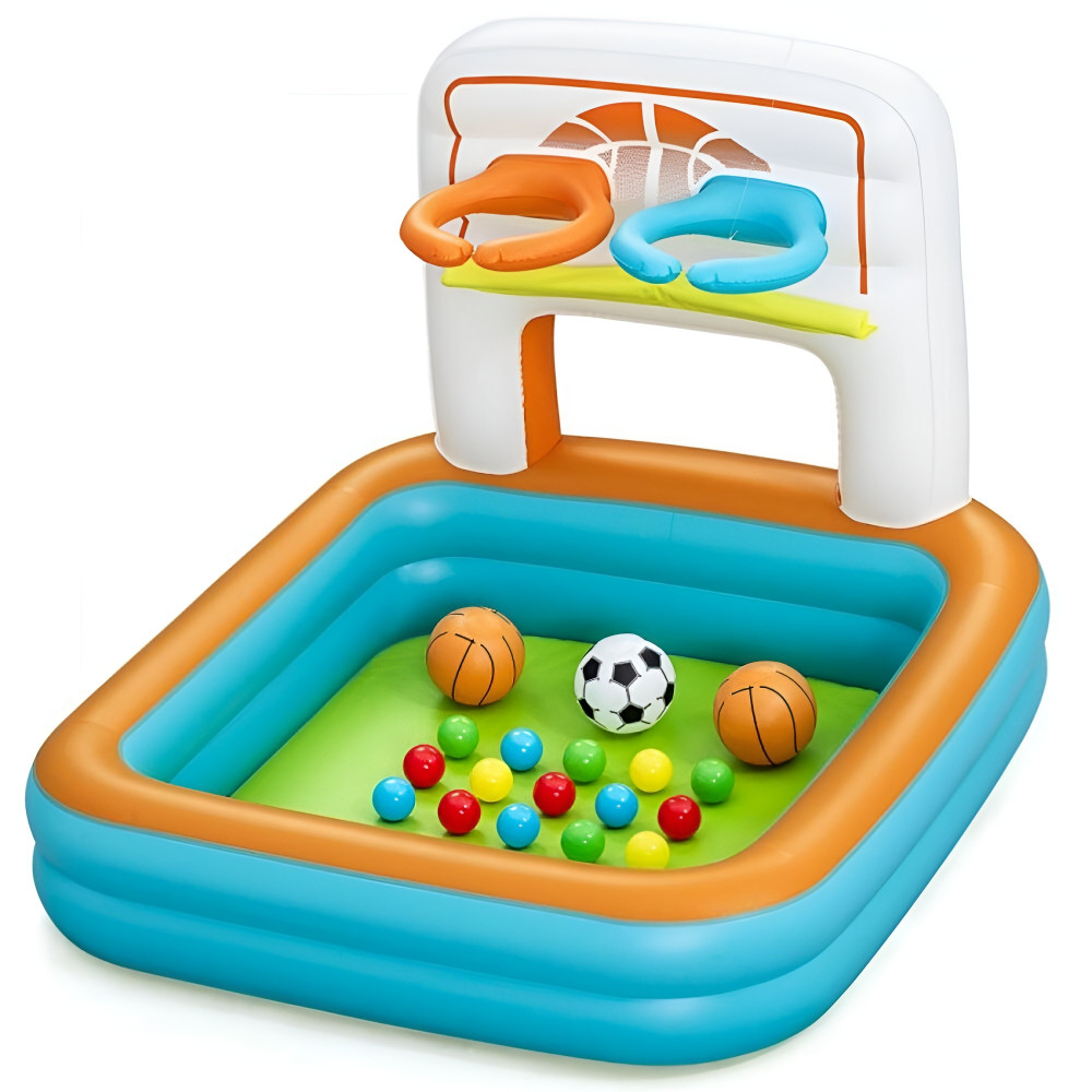Надувной игровой центр Bestway KICK 'N SWISH 3 в 1, 120×107×84 см, с мячами, от 2 лет