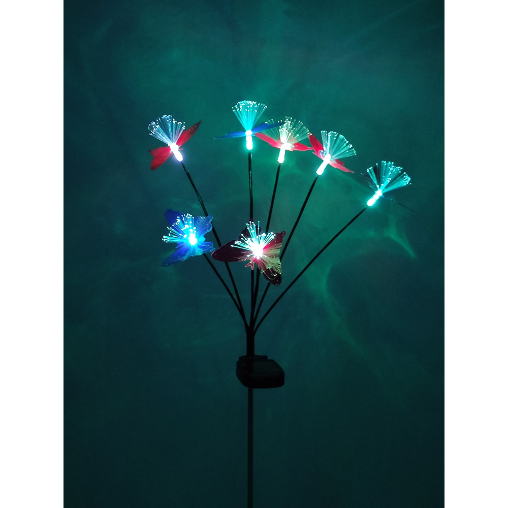 Фонарь садовый 73x30x6.3 см с 7 LED Бабочки на солнечной батарее от Baizheng