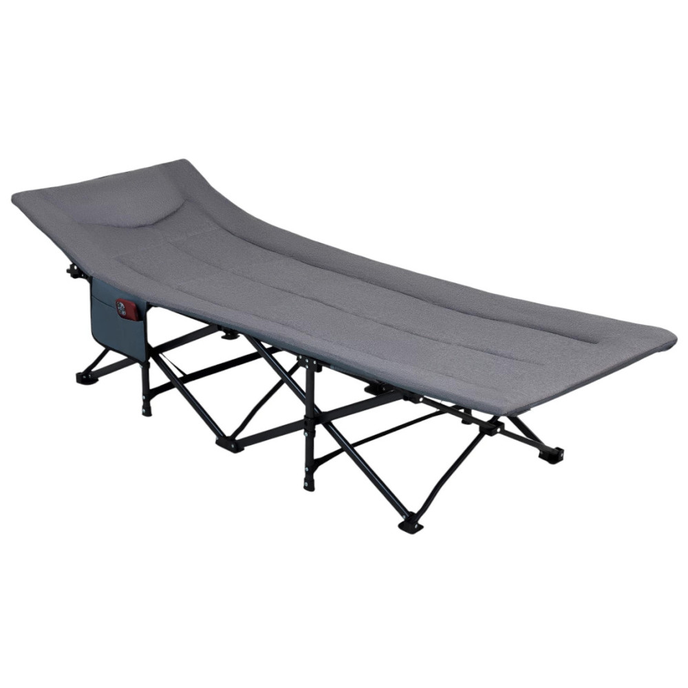 Кровать раскладная походная 190x70x36,5 см максимальная до 150 кг серый Baizheng
