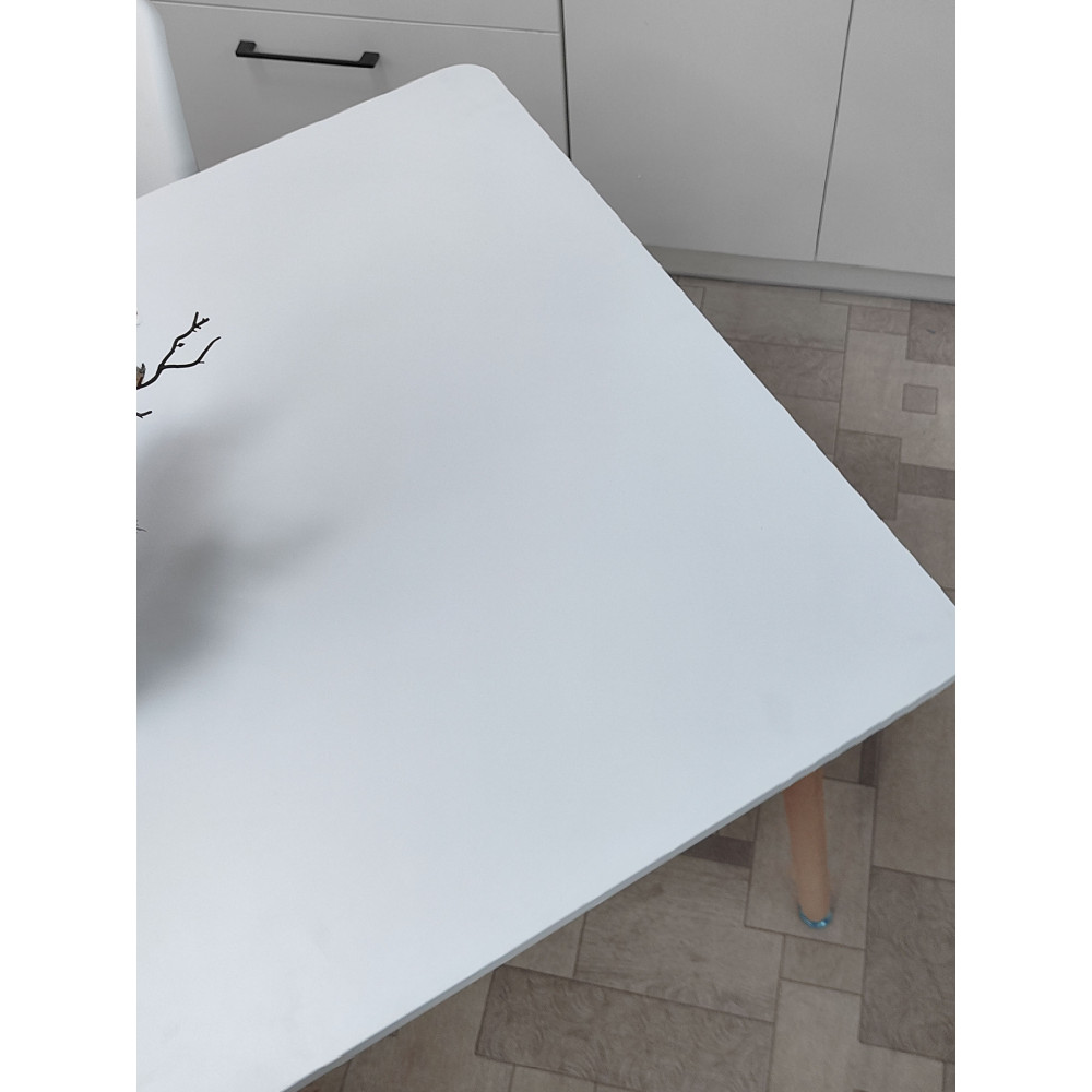 Стол ЛДСП кухонный 120x80x74.5 см белый Baizheng