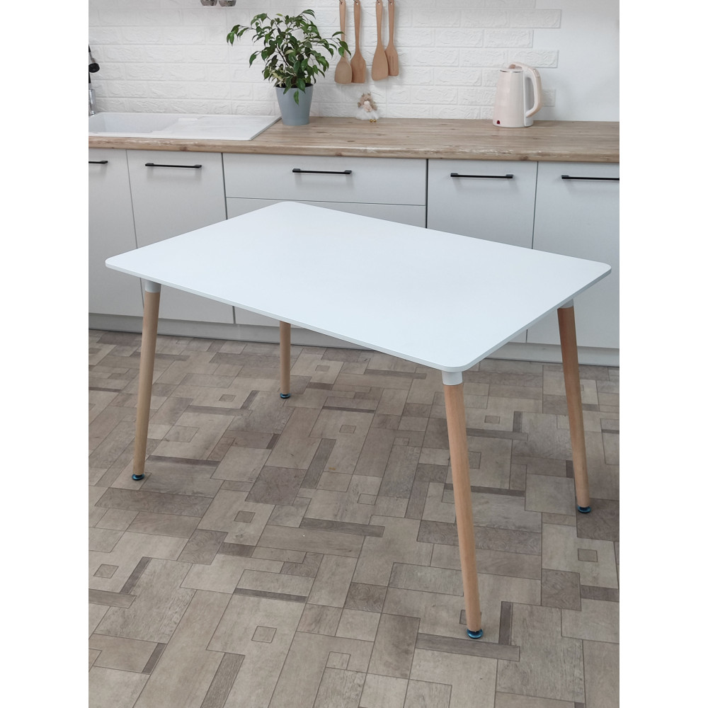 Стол ЛДСП кухонный 120x80x74.5 см белый Baizheng