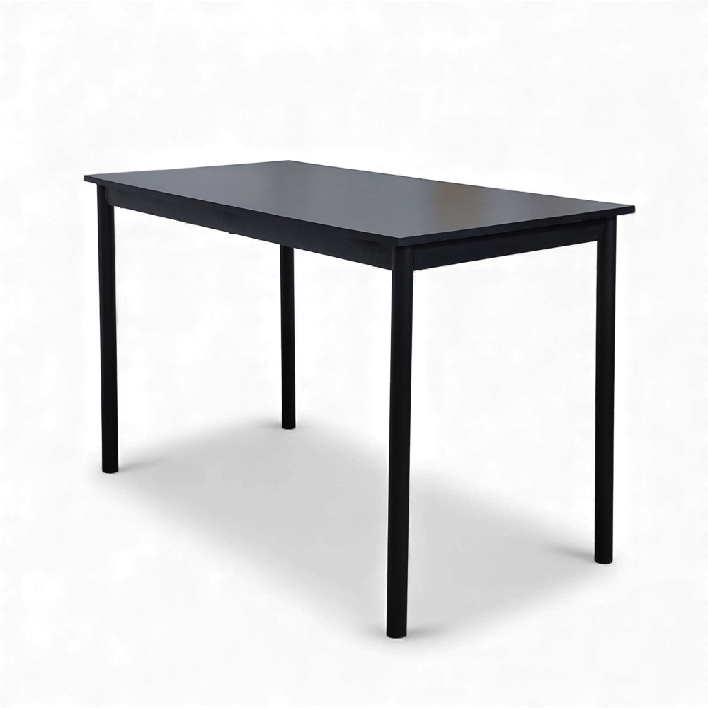 Стол ЛДСП кухонный 120x60x75 см черный ножки металл черный DT-126H 2 кор Baizheng