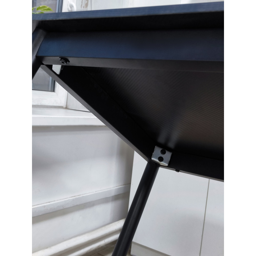 Стол ЛДСП кухонный 120x60x75 см черный ножки металл черный DT-126H 2 кор Baizheng