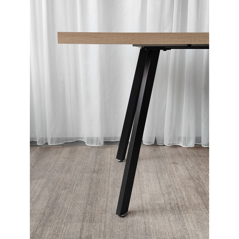 Стол кухонный раздвижной МДФ 120x160x70x75 см ножки металл BZ-DT1-5 коричневый Baizheng