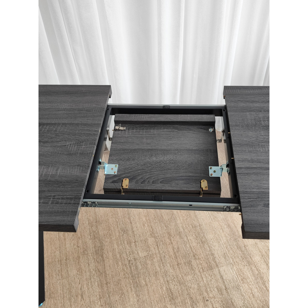Стол кухонный раздвижной МДФ 120x160x70x75 см ножки металл BZ-DT1-6 серый Baizheng