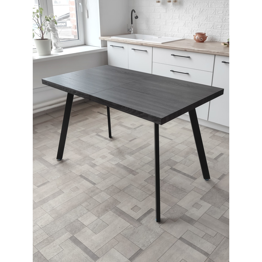 Стол кухонный раздвижной МДФ 120x160x70x75 см ножки металл BZ-DT1-6 серый Baizheng