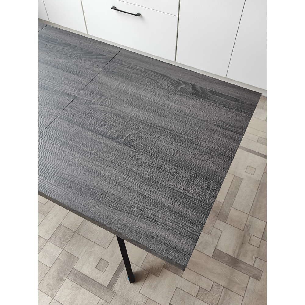 Стол кухонный раздвижной МДФ 120x160x70x75 см ножки металл BZ-DT1-6 серый Baizheng