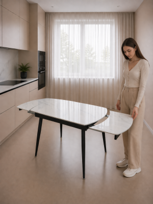 Стол керамогранит кухонный 120x180x80x75 см раздвижной металл BZ-DT2XS 2 кор Baizheng Стол керамогранит кухонный 120x180x80x75 см раздвижной металл BZ-DT2XS 2 кор Baizheng