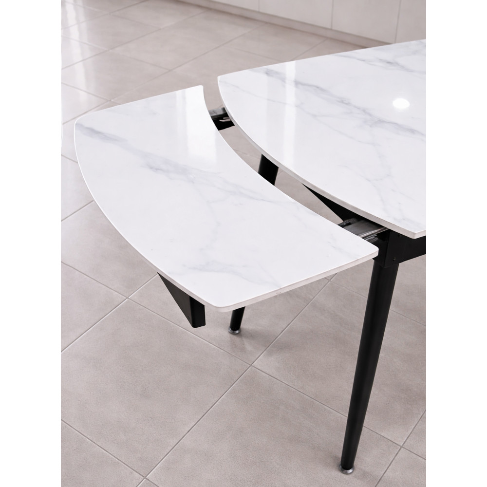 Стол керамогранит кухонный 120x180x80x75 см раздвижной металл BZ-DT2XS 2 кор Baizheng