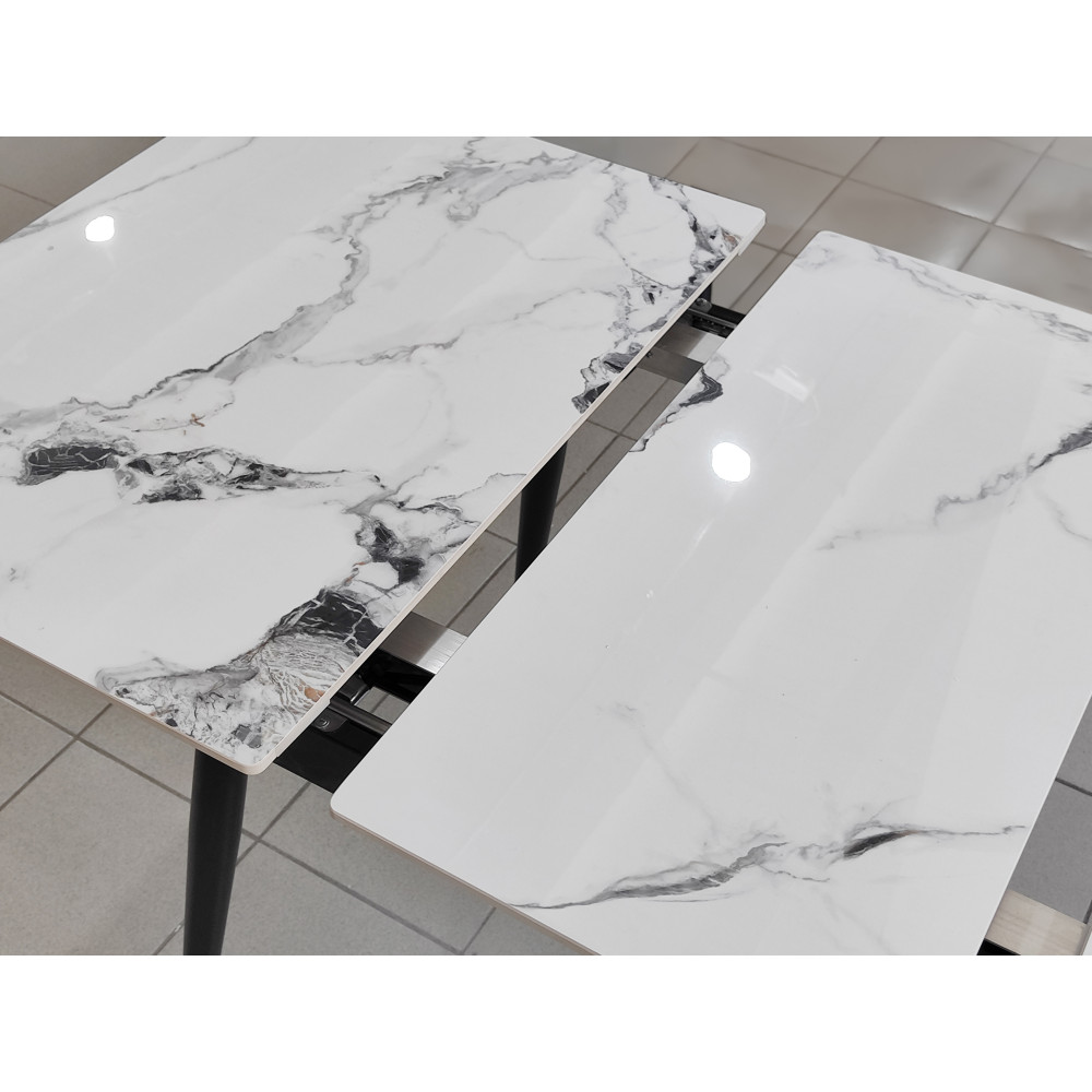 Стол керамогранит кухонный 120x160x80x75 см раздвижной металл BZ-DT3B 2 кор Baizheng
