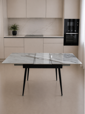 Стол керамогранит кухонный 120x160x80x75 см раздвижной металл BZ-DT3BS 2 кор Baizheng Стол керамогранит кухонный 120x160x80x75 см раздвижной металл BZ-DT3BS 2 кор Baizheng