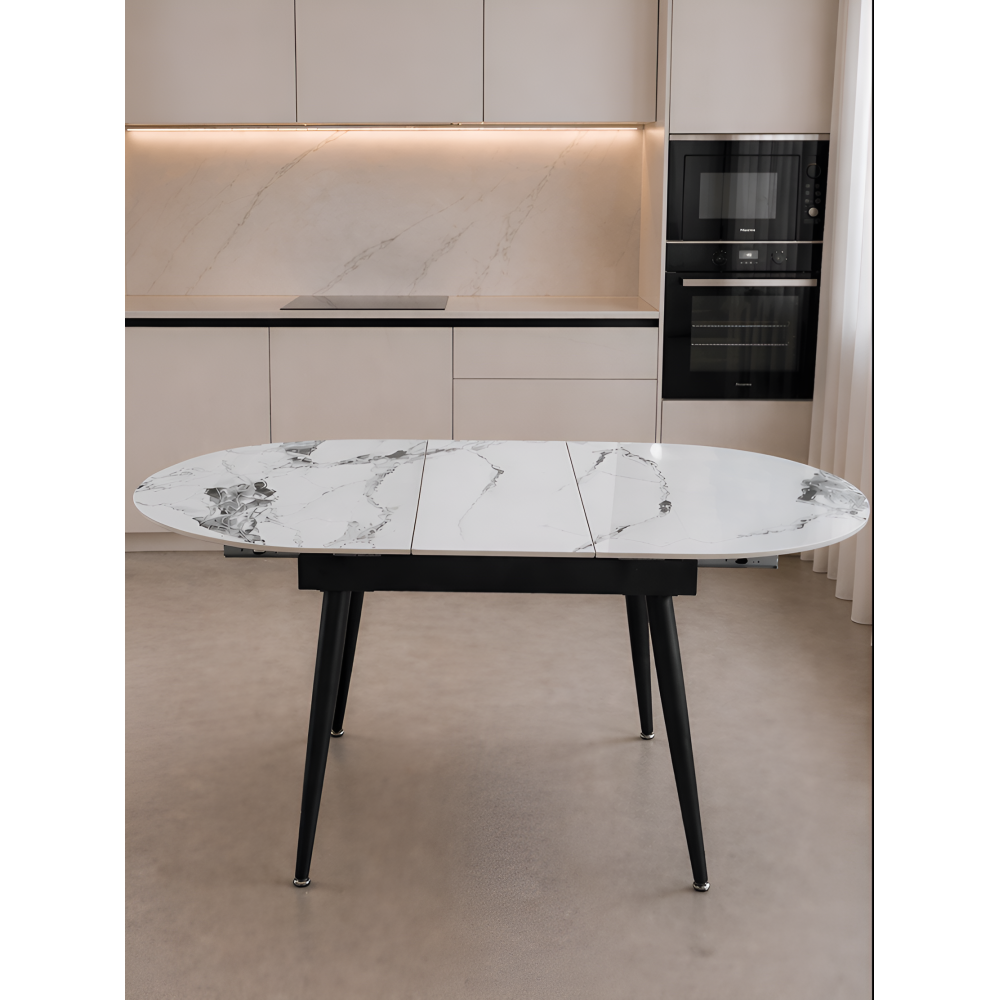 Стол керамогранит кухонный 110x140x75x76 см раздвижной металл BZ-DT4BD 2 кор Baizheng