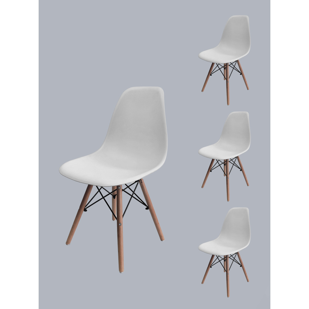 Стул Eames из полипропилена 43×46×84 см, белый, до 100 кг