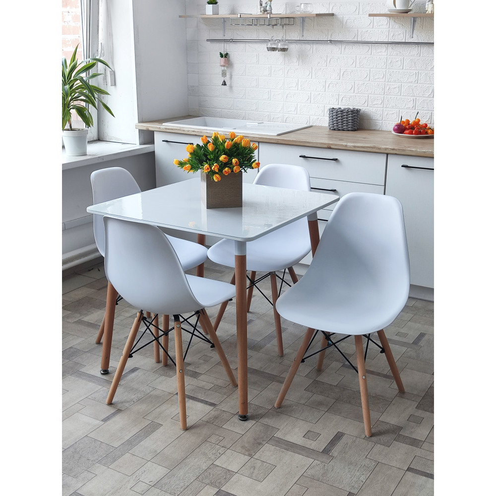 Стул Eames из полипропилена 43×46×84 см, белый, до 100 кг