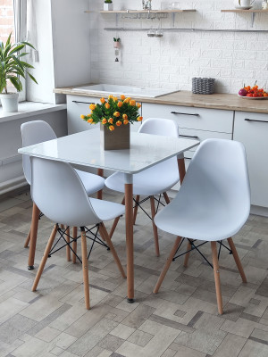 Стул Eames из полипропилена 43×46×84 см, белый, до 100 кг Стул Eames из полипропилена 43×46×84 см, белый, до 100 кг