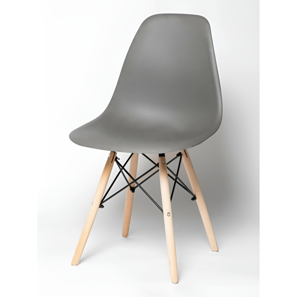 Стул Eames из полипропилена 43×46×84 см, серый, до 100 кг