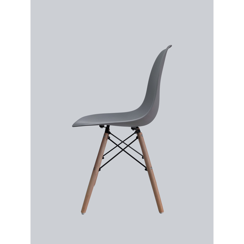 Стул Eames из полипропилена 43×46×84 см, серый, до 100 кг