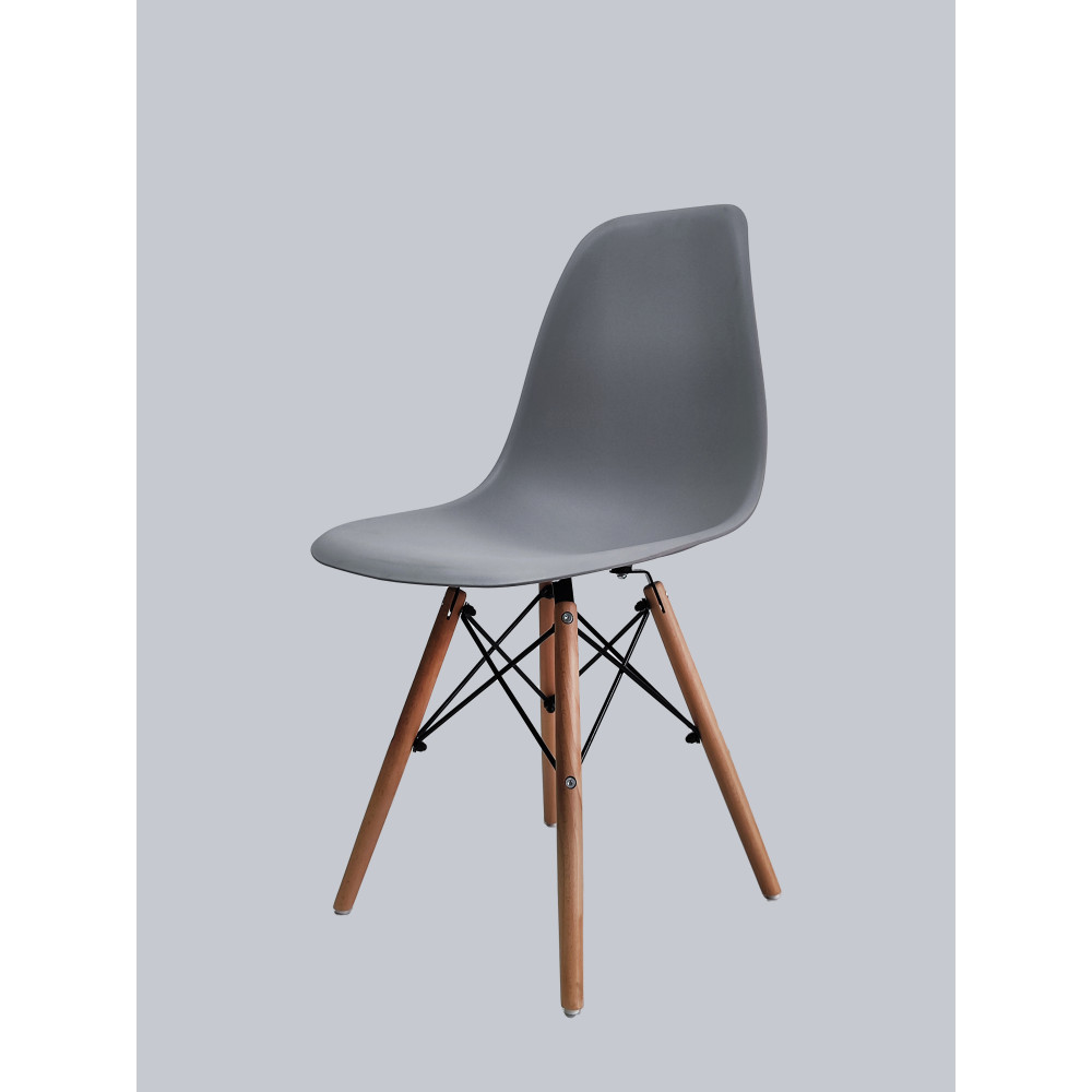 Стул Eames из полипропилена 43×46×84 см, серый, до 100 кг
