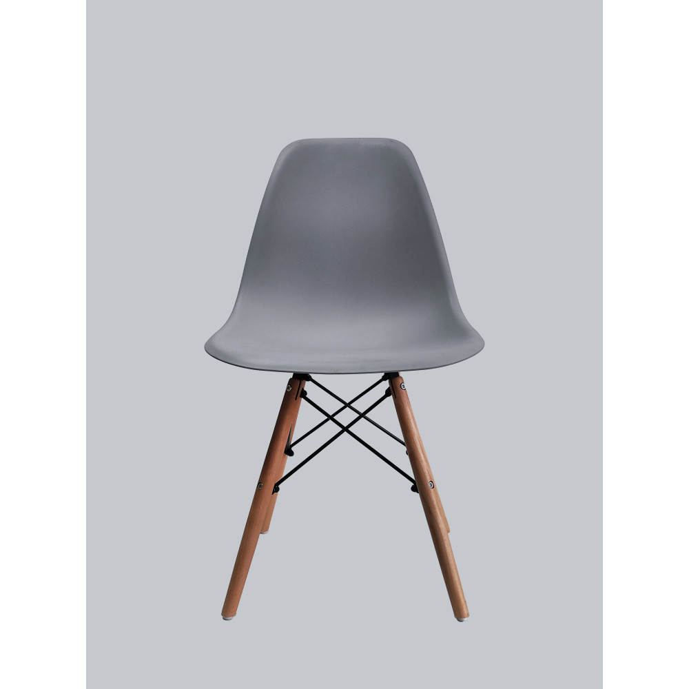 Стул Eames из полипропилена 43×46×84 см, серый, до 100 кг