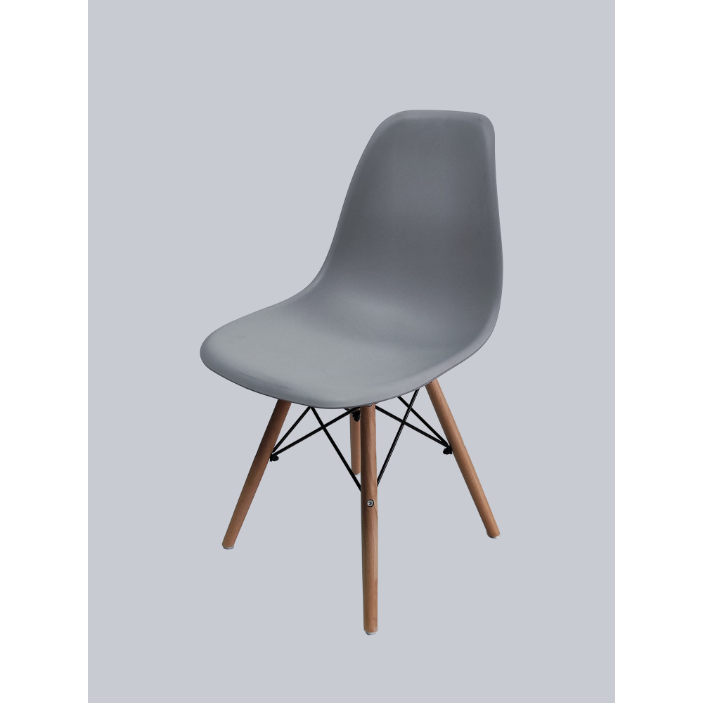 Стул Eames из полипропилена 43×46×84 см, серый, до 100 кг