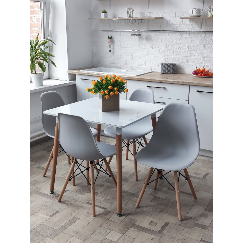Стул Eames из полипропилена 43×46×84 см, серый, до 100 кг