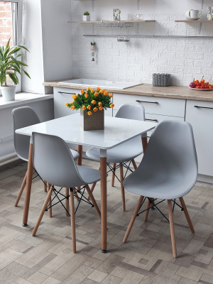 Стул Eames из полипропилена 43×46×84 см, серый, до 100 кг Стул Eames из полипропилена 43×46×84 см, серый, до 100 кг