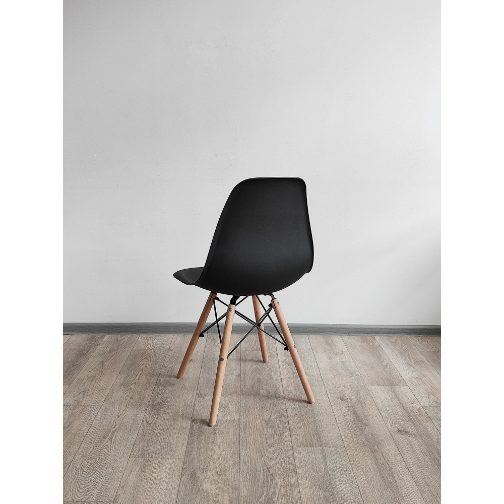 Стул Eames из полипропилена 43×46×84 см, черный, до 100 кг