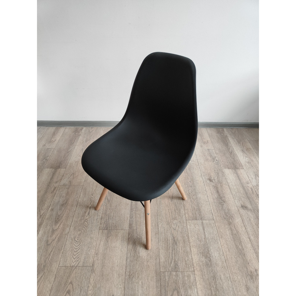 Стул Eames из полипропилена 43×46×84 см, черный, до 100 кг