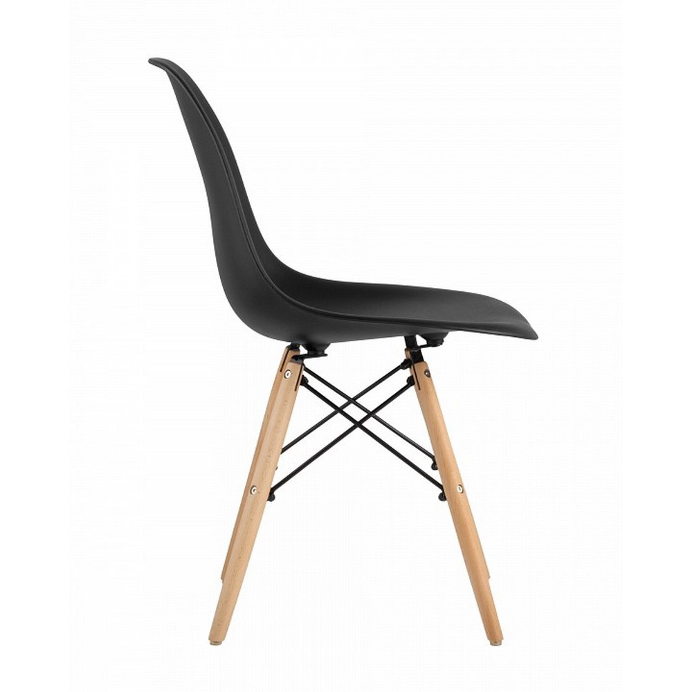 Стул Eames из полипропилена 43×46×84 см, черный, до 100 кг