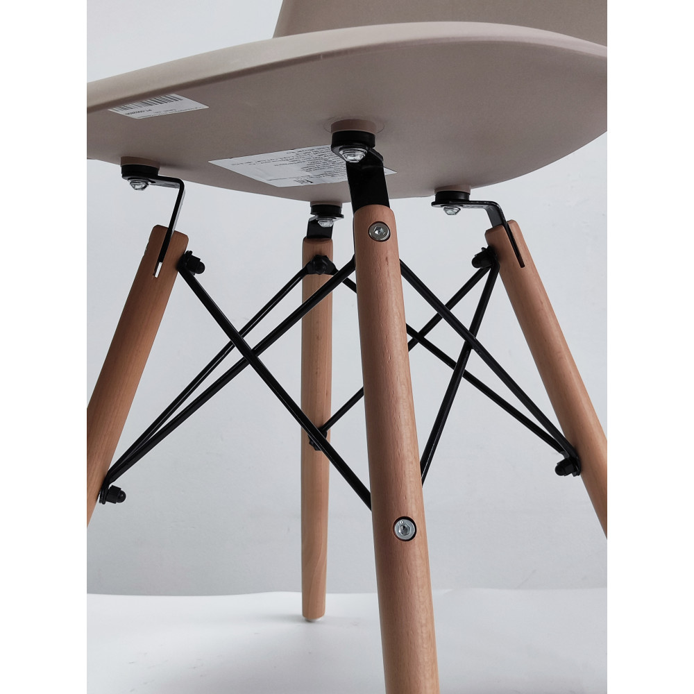 Стул Eames из полипропилена 46×54×81 см, бежевый, до 100 кг