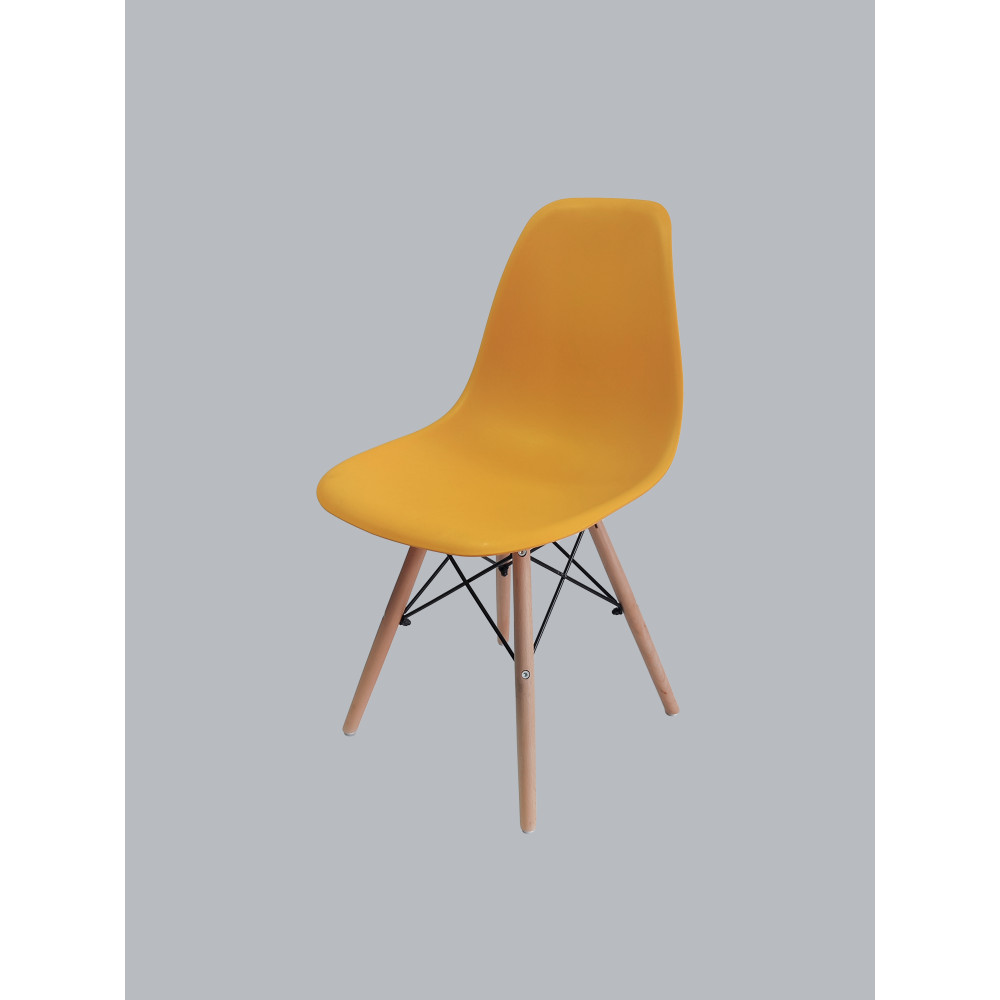 Стул Eames из полипропилена 43×46×84 см, желтый, до 100 кг