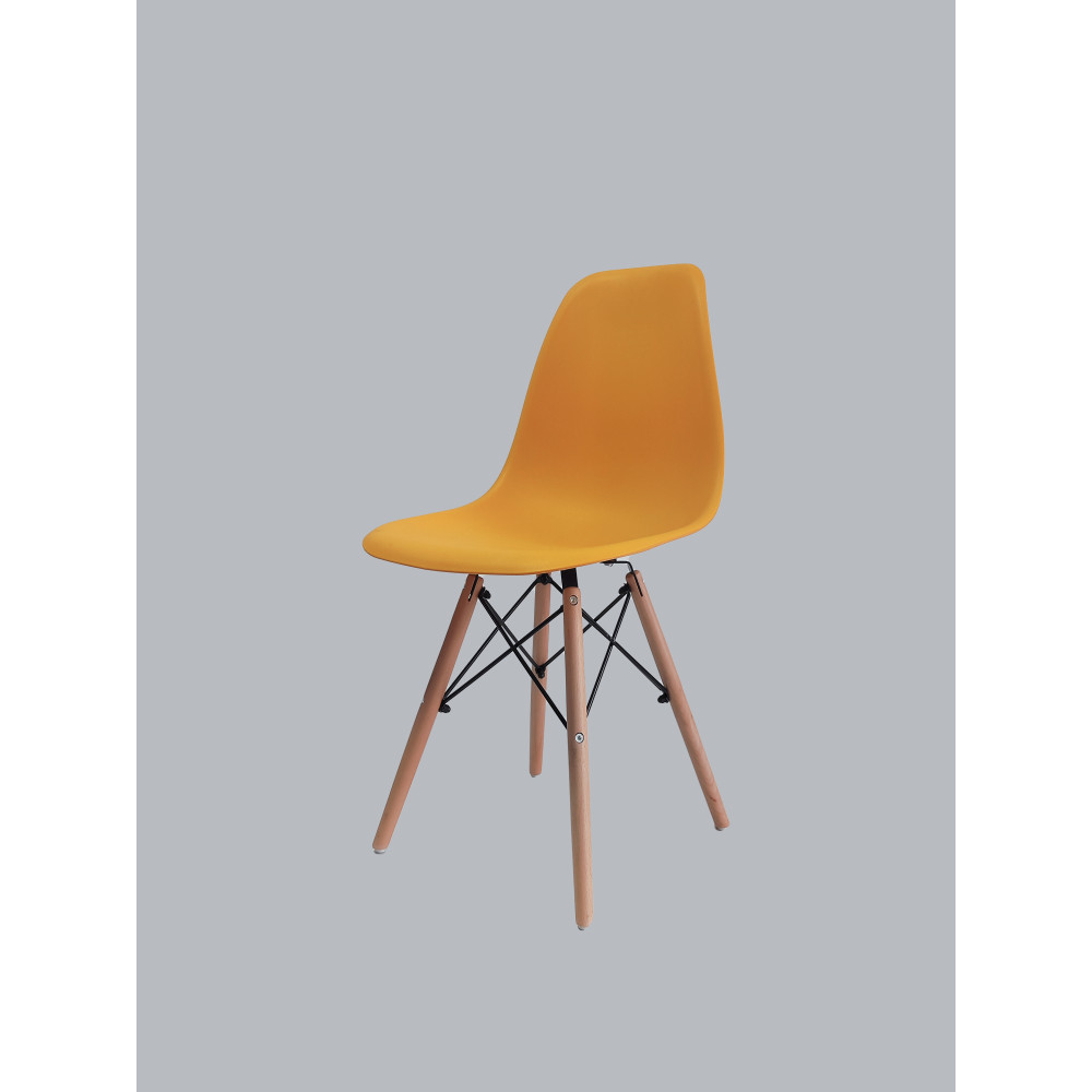Стул Eames из полипропилена 43×46×84 см, желтый, до 100 кг