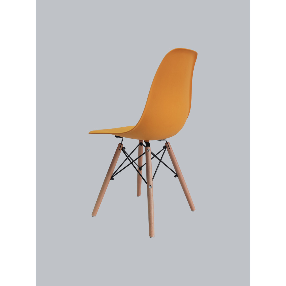 Стул Eames из полипропилена 43×46×84 см, желтый, до 100 кг