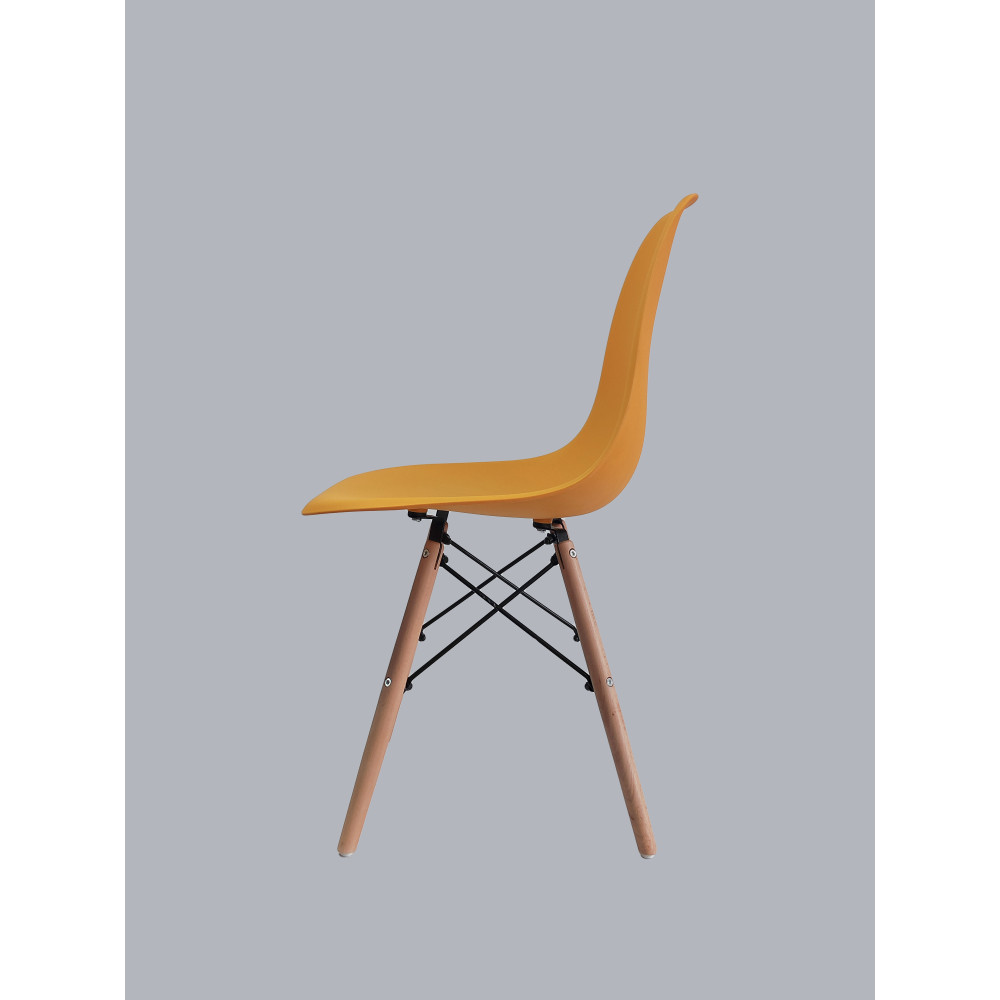 Стул Eames из полипропилена 43×46×84 см, желтый, до 100 кг