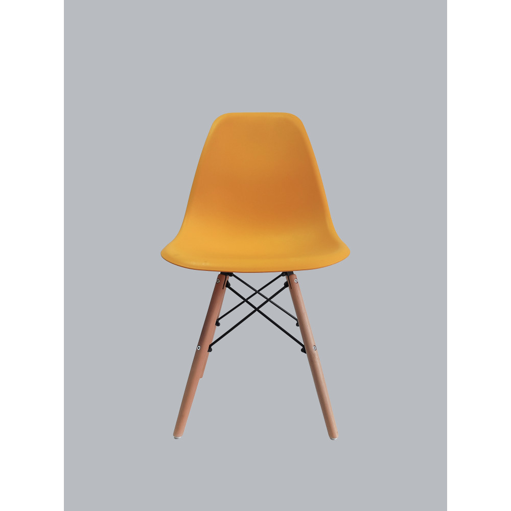Стул Eames из полипропилена 43×46×84 см, желтый, до 100 кг