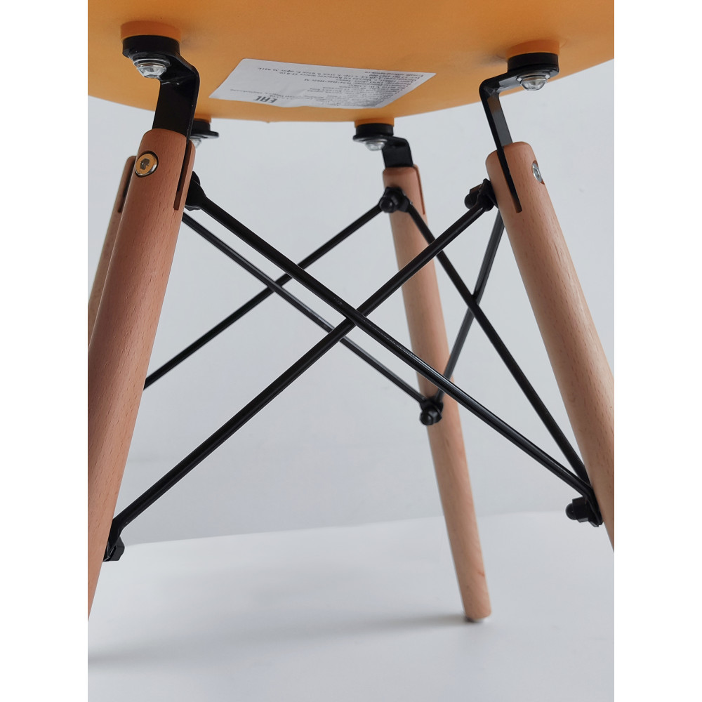 Стул Eames из полипропилена 43×46×84 см, желтый, до 100 кг