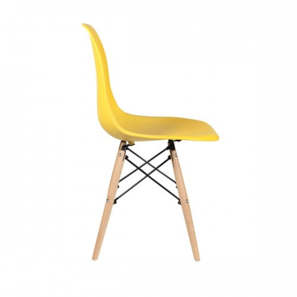 Стул Eames из полипропилена 43×46×84 см, желтый, до 100 кг