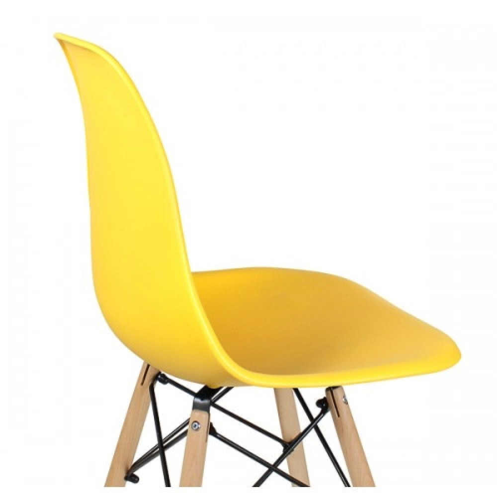 Стул Eames из полипропилена 43×46×84 см, желтый, до 100 кг