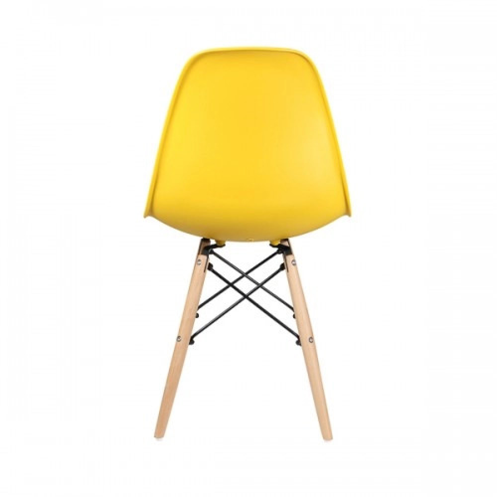 Стул Eames из полипропилена 43×46×84 см, желтый, до 100 кг