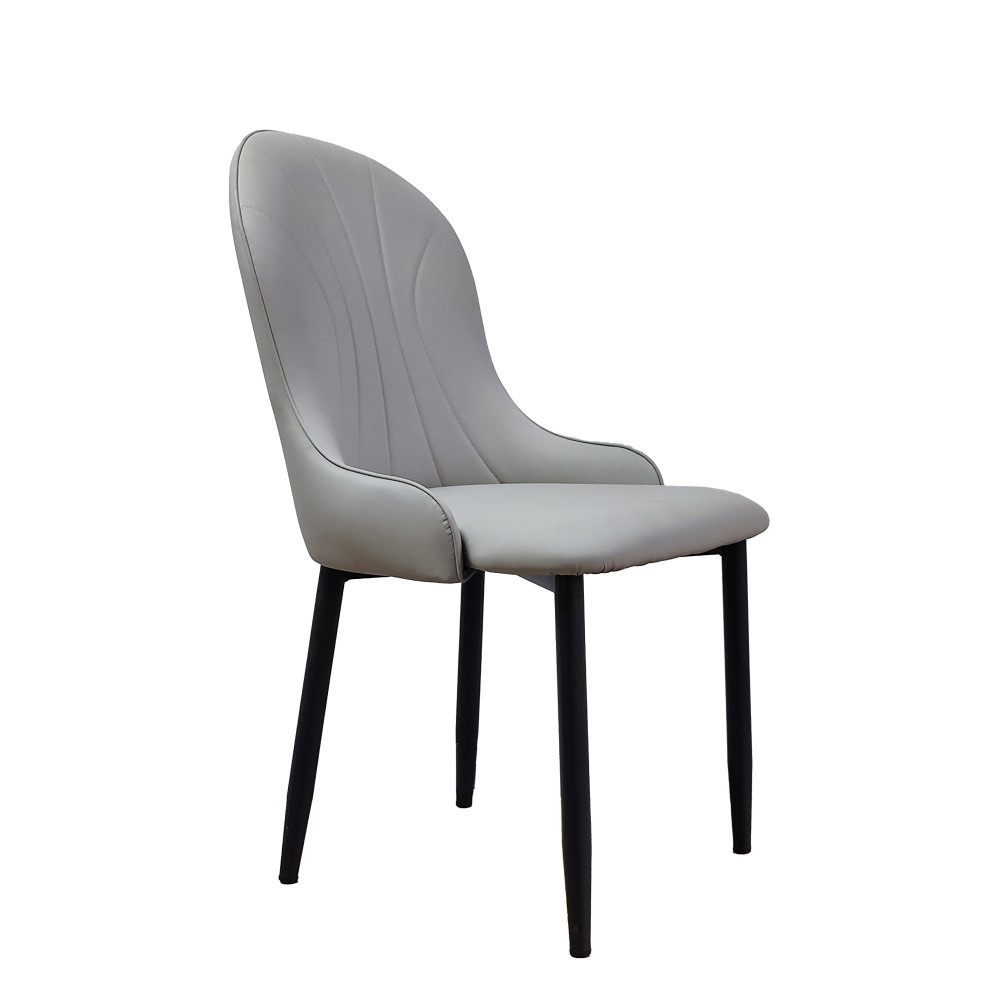 Стул металлический Baizheng 89×46×45 см, искусственная кожа, светло-серый, до 150 кг