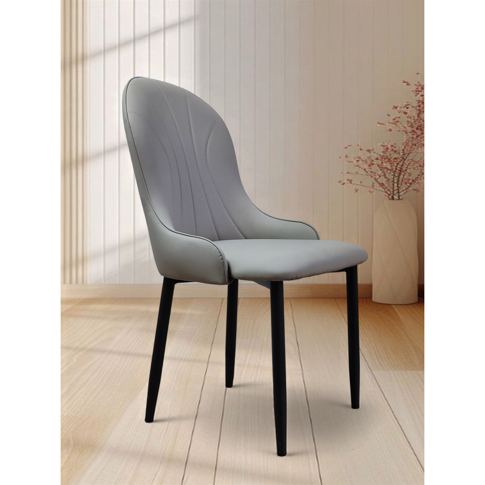 Стул металлический Baizheng 89×46×45 см, искусственная кожа, светло-серый, до 150 кг