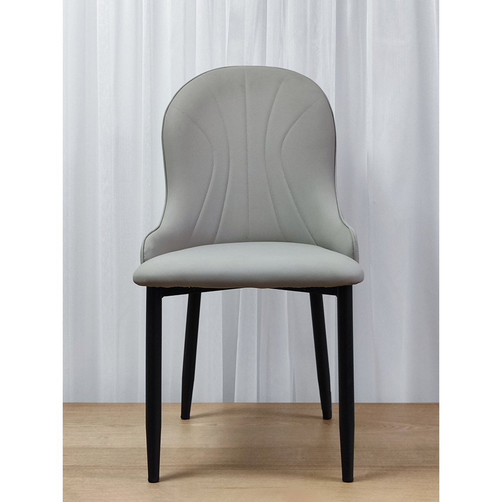 Стул металлический Baizheng 89×46×45 см, искусственная кожа, светло-серый, до 150 кг