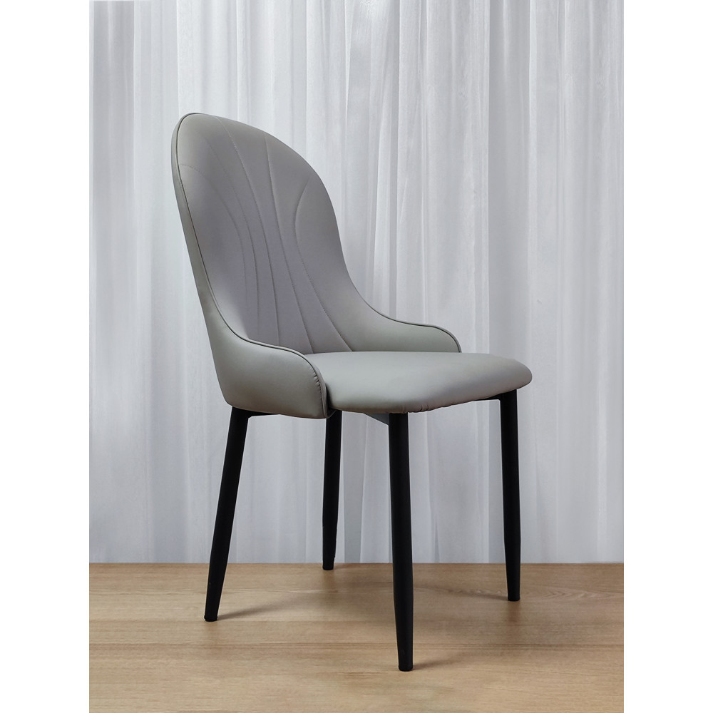 Стул металлический Baizheng 89×46×45 см, искусственная кожа, светло-серый, до 150 кг