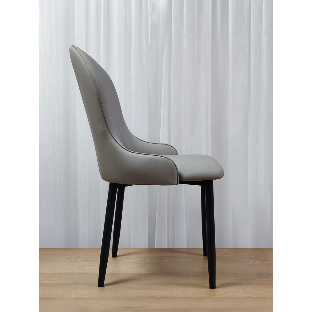 Стул металлический Baizheng 89×46×45 см, искусственная кожа, светло-серый, до 150 кг