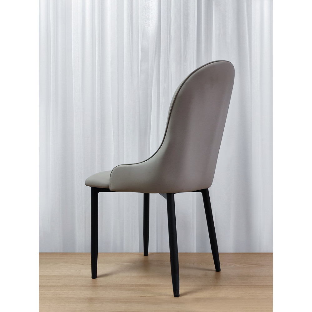Стул металлический Baizheng 89×46×45 см, искусственная кожа, светло-серый, до 150 кг