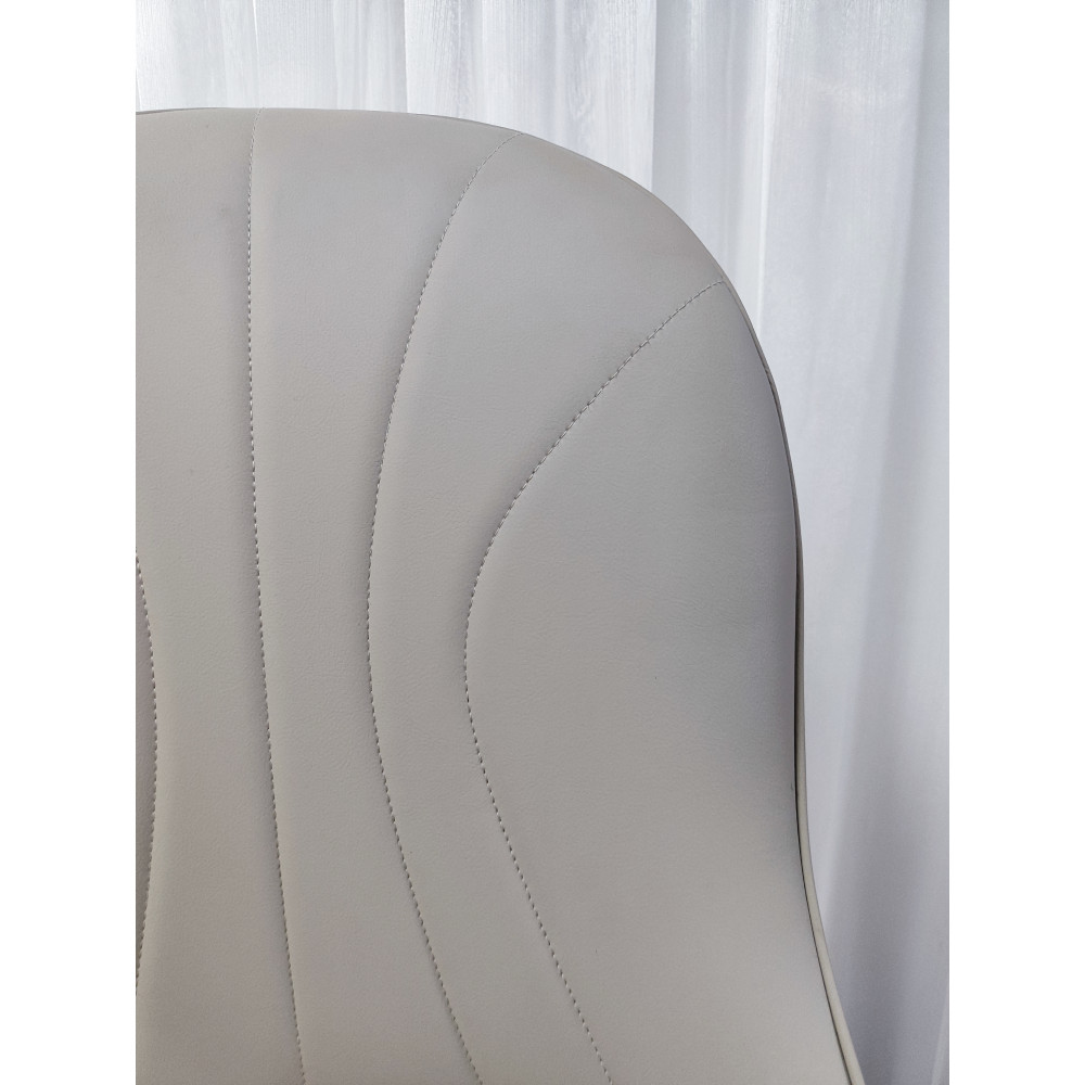 Стул металлический Baizheng 89×46×45 см, искусственная кожа, светло-серый, до 150 кг