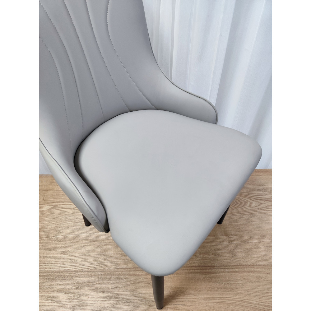 Стул металлический Baizheng 89×46×45 см, искусственная кожа, светло-серый, до 150 кг